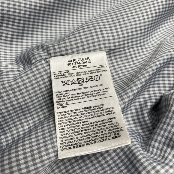 Banana Republic Suit Mens 40R 32x34 Gray Linen 2 Piece Slim Fit Summer Jacket - Picture 10 of 16